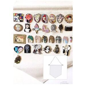 Pin Collection Canvas Banner WHITE